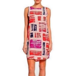 Halogen Sleeveless Block Print Shift Dress